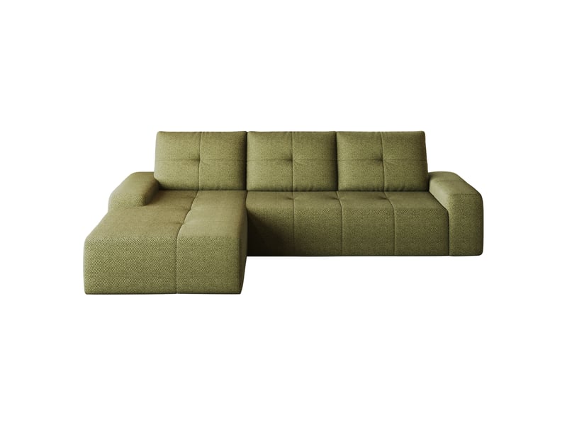  Canapé d'angle 262 cm en l avec méridienne à gauche, canapé nuage en mousse compressée sous vide, design confortable pour salon, vert olive OPULERANE TRADING LTD - Conforama A