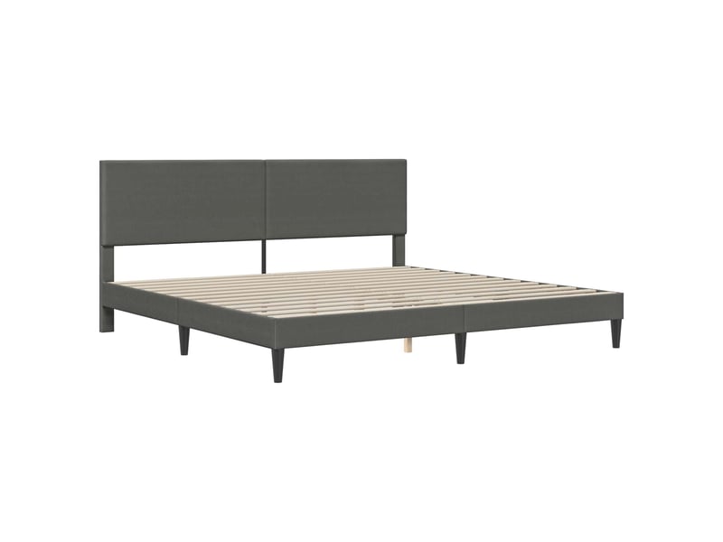  Lit double- lit adulte -  cadre de lit gris foncé 200 x 200 cm tissu en velours côtelé  - Conforama B