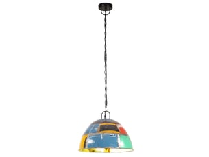 Lampe suspendue, suspension luminaire industrielle vintage 25w multicolore rond 41 cm