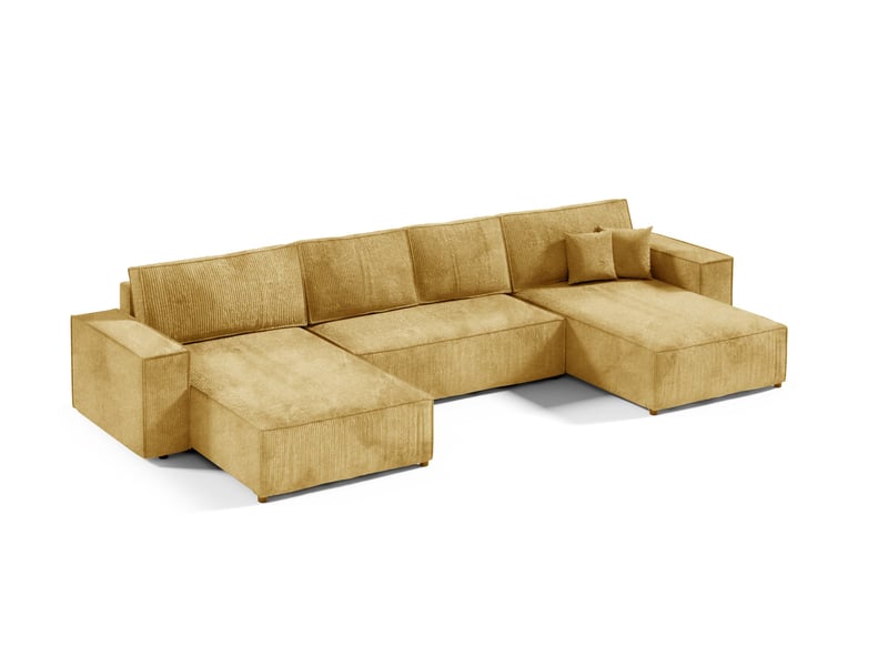  Canapé d'angle convertible mille u orange  - Conforama A