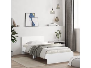 Lit simple 100x200 cm <strong></strong> <strong></strong> coloris blanc