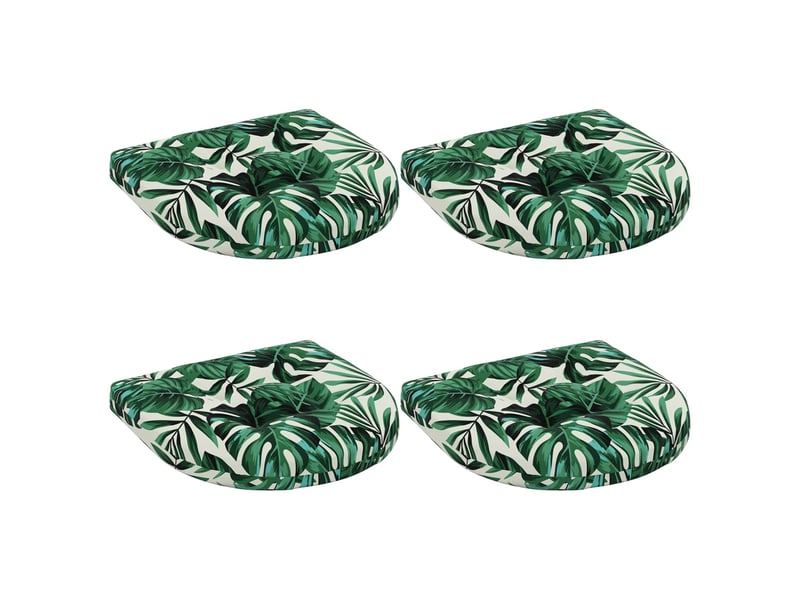  Lot de 4 coussins de siège, coussins d'assise 100 % polyester motif feuilles cf60075  - Conforama A