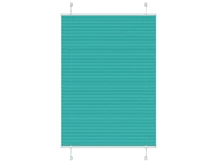 Store plissé, store de fenêtre vert pétrole 85x100 cm largeur du tissu 84,4 cm cf47106