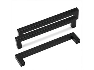 Jeu de 15 poignées en acier inoxydable noir de 128 mm, poignées pour portes, cuisine et meubles avec vis
