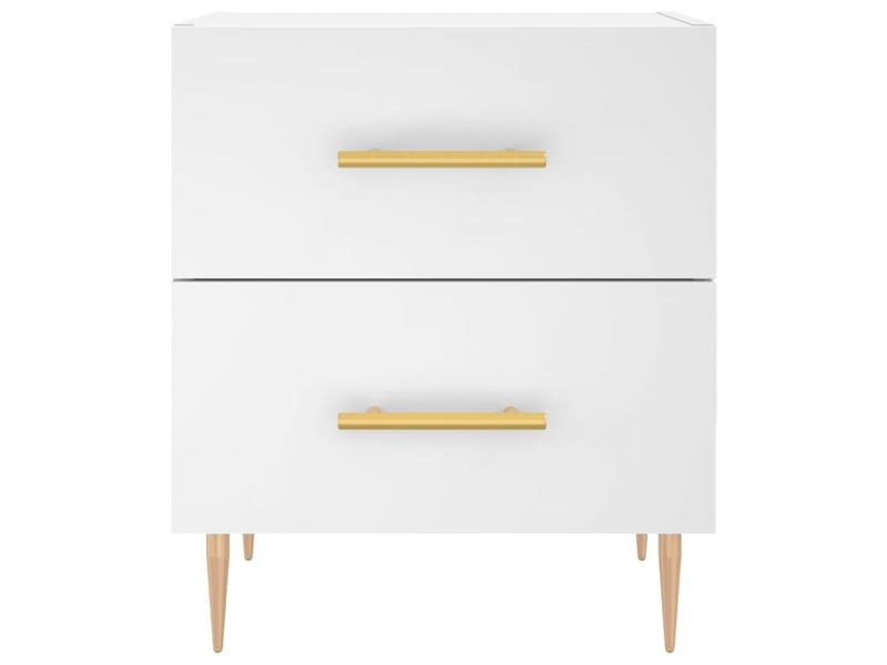  Lot de 2 tables de chevet - cabinet de chevet - table de nuit blanc 40x35x47,5 cm bois d’ingénierie  - Conforama E