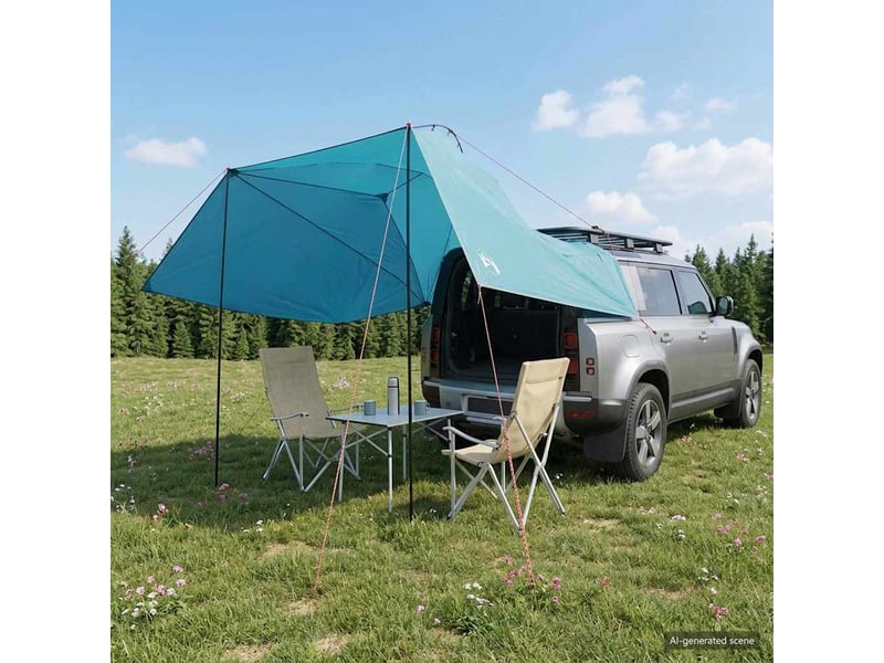  Tente voiture pour camping bleu 350x250 cm polyester et acier  - Conforama B