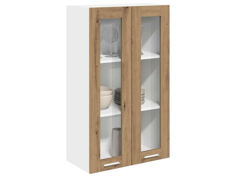  Meuble de rangement cuisine, armoire suspendue chêne artisanal 60x31x100cm shl1901  - Conforama C