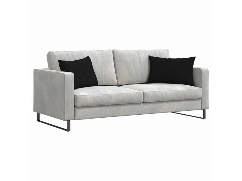 Lot de 2 coussins de canapé, coussins décoratifs tissu noir 60 x 40 cm cf58918 - Conforama C