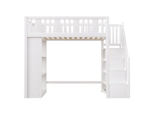 Lit mezzanine 90x200 cm MAISONORA   coloris blanc