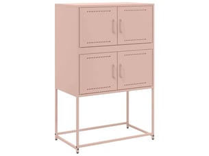 Buffet - bahut - meuble de rangement rose 68,5x38,5x107 cm acier