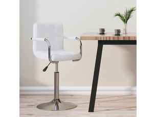 Tabouret de bar, chaise de bar blanc similicuir shl49225
