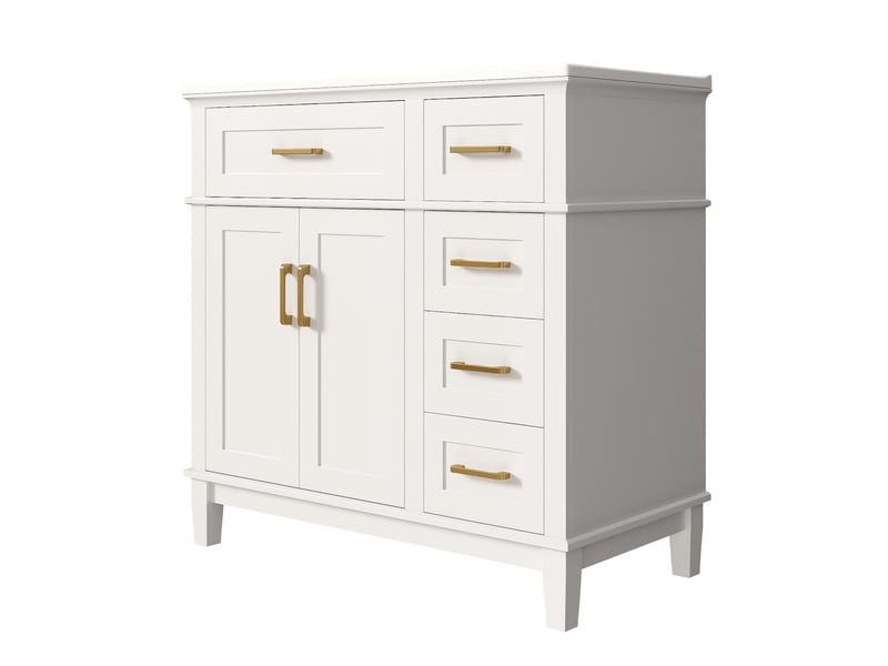  Meuble sous-vasque avec vasque en céramique 2 portes blanc 90 x 46 x 87 cm NK000109AAG - Conforama A