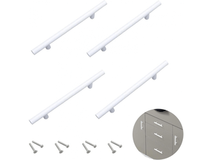 Poignées de cuisine blanches de 128 mm pour meubles de cuisine, tiroirs et décoration de la maison