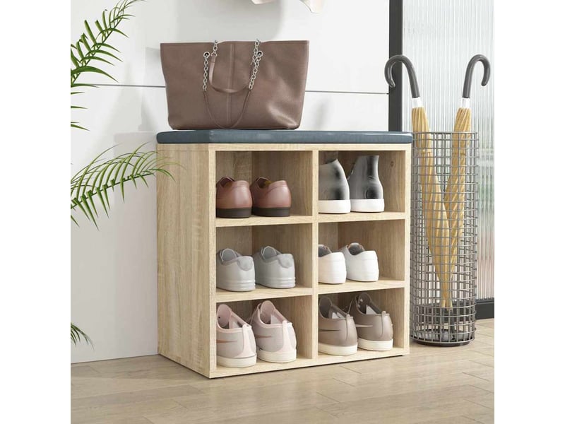  Meuble à chaussure, armoire à chaussures chêne sonoma 52,5x30x50 cm  - Conforama C