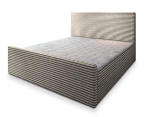 Lit avec rangement 140x200 cm <strong>MASSENO</strong> <strong></strong> coloris gris