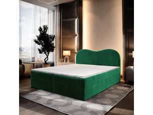 Lit avec rangement 180x200 cm <strong>MASSENO</strong>  <strong></strong> coloris vert