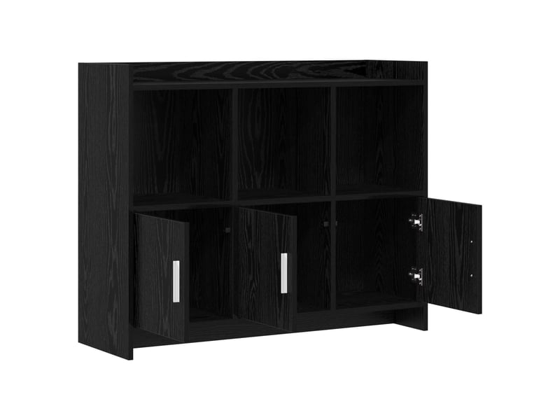  Buffet - bahut - meuble de rangement chêne noir 98,5 x 33 x 80 cm bois d'ingénierie  - Conforama D