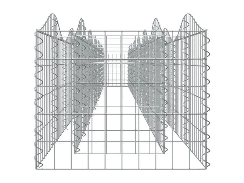  Jardinière - lit surélevé à gabions arqué 600x50x50 cm fer galvanisé  - Conforama D
