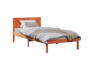 Lit simple 80x200 cm coloris marron