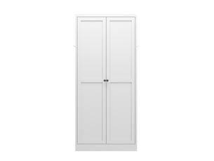 Buffet de cuisine - 155x70x35 cm - meuble de rangement avec 4 étagères réglables et structure en métal - blanc