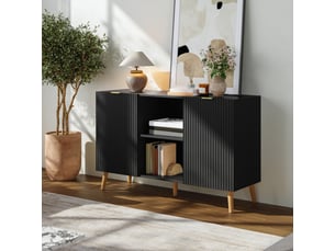 Buffet 2 porte(s)   <strong></strong> <strong></strong> - 120 cm coloris noir 