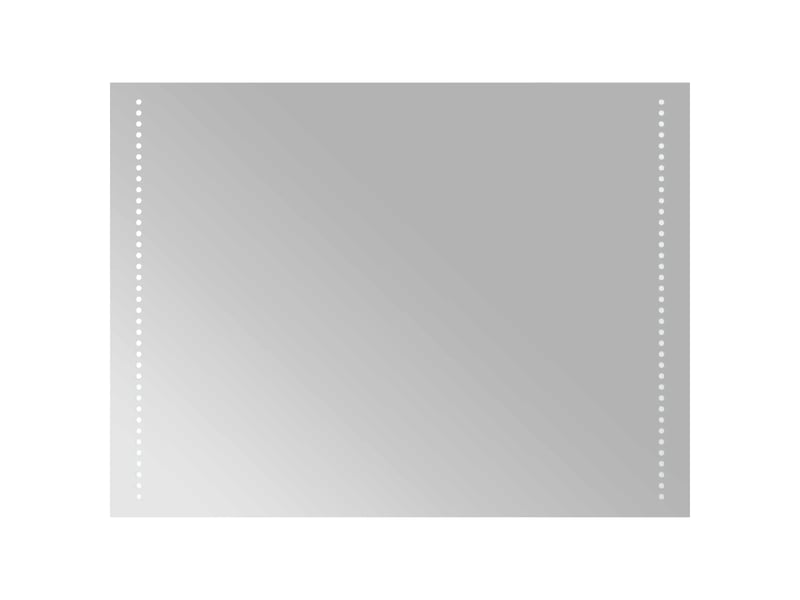 Miroir de salle de bain, miroir de toilette led transparent 80 x 60 cm verre trempé cf62621 - Conforama A