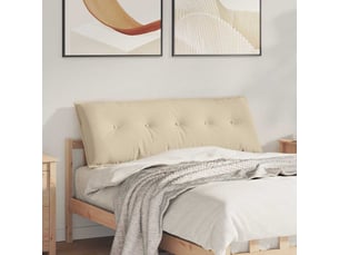 Coussin de dos, coussin de dossier crème 140 x 50 cm tissu en microfibre cf54616