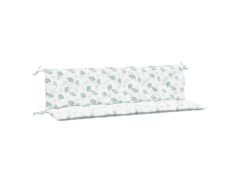  Lot de 2 coussins de banc jardin, coussins d'assise motif de feuilles tissu oxford cf58728  - Conforama A