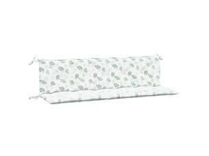 Lot de 2 coussins de banc jardin, coussins d'assise motif de feuilles tissu oxford cf58728