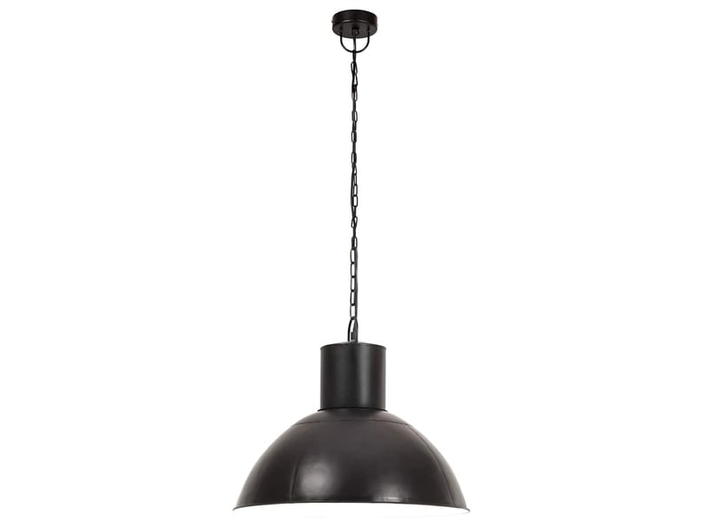  Lampe suspendue, suspension luminaire 25 w noir rond 48 cm e27  - Conforama C