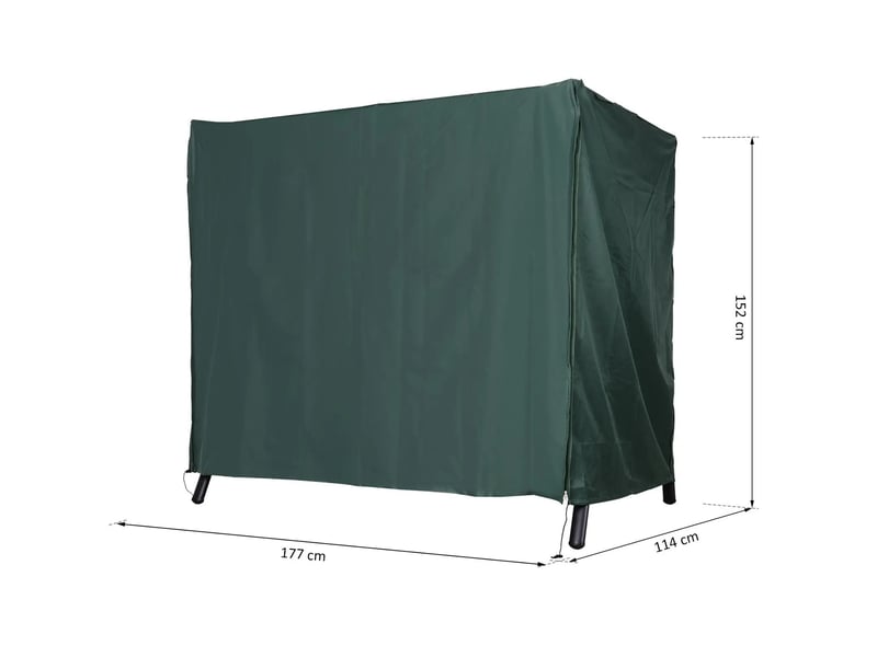  Housse de protection pour balançoire de jardin 177 x 114 x 152 cm – vert foncé – imperméable et anti-uv  - Conforama C