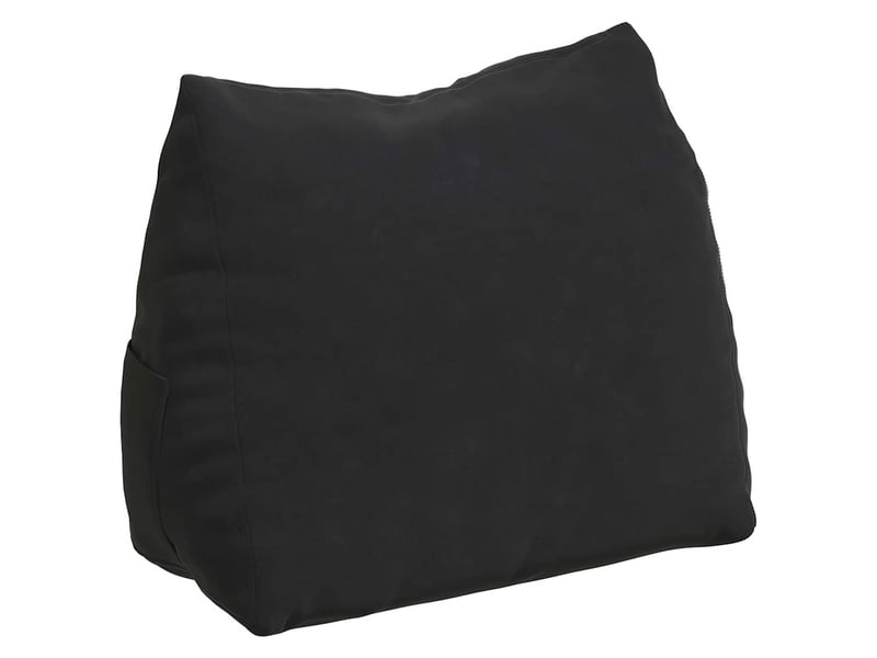  Coussin de dos, coussin de dossier noir 45 x 20 x 35 cm tissu en velours côtelé cf54836  - Conforama A