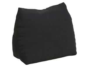 Coussin de dos, coussin de dossier noir 45 x 20 x 35 cm tissu en velours côtelé cf54836