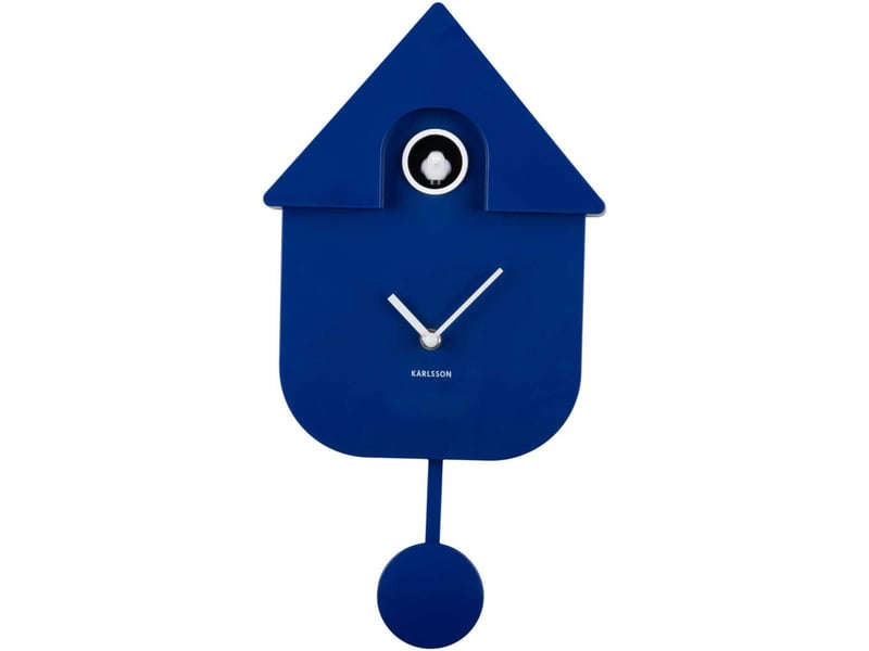  Horloge murale moderne cuckoo bleu cobalt  - Conforama D