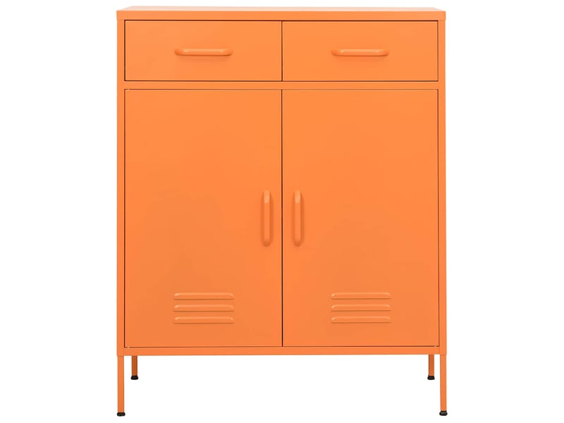  Armoire de rangement, rangement bureau orange 80x35x101,5 cm acier  - Conforama A