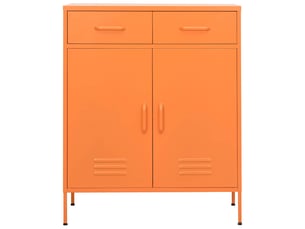 Armoire de rangement, rangement bureau orange 80x35x101,5 cm acier
