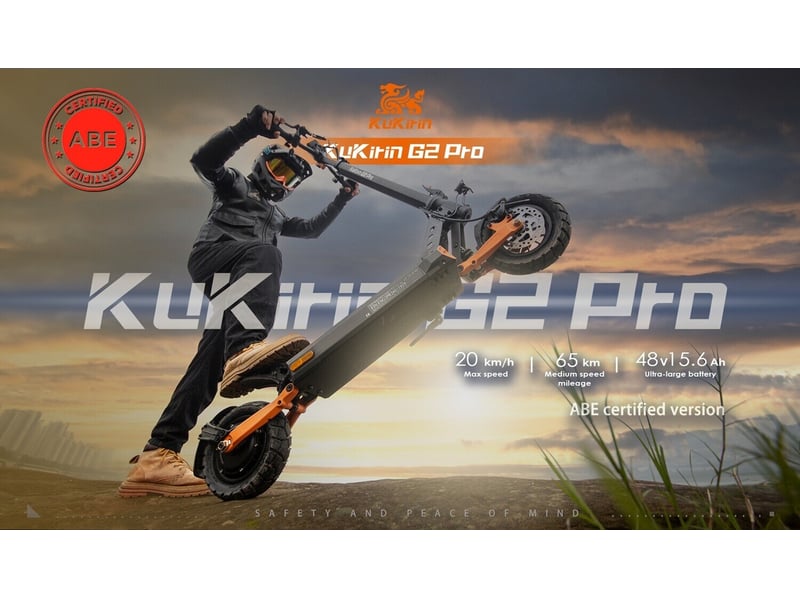  Kukirin g2 pro abe trottinette électrique adulte 500w, autonomie 65km, pneus 9 pouces, freinage renforcé et version noire KuKirin - Conforama C