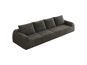 Canapé droit fixe <strong></strong> <strong></strong> 4 places Tissu gris