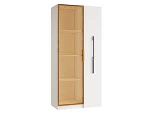 Vitrine coloris blanc 4 étagère(s) BEAUNIV - 70 cmx160 cm