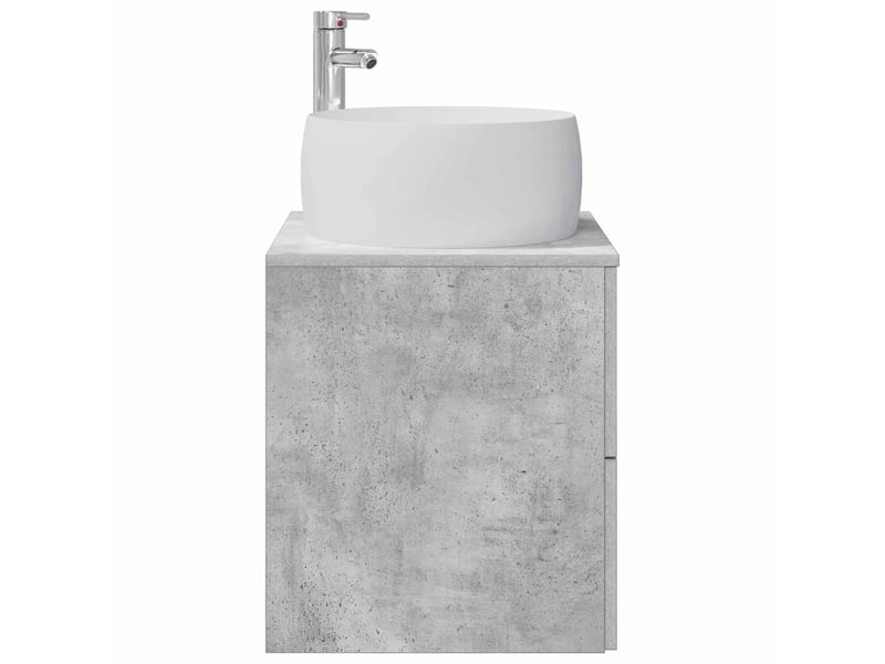 Vanité de lavabo mural, meuble de rangement gris béton 49.5x44.5x66 cm shl1636 - Conforama D