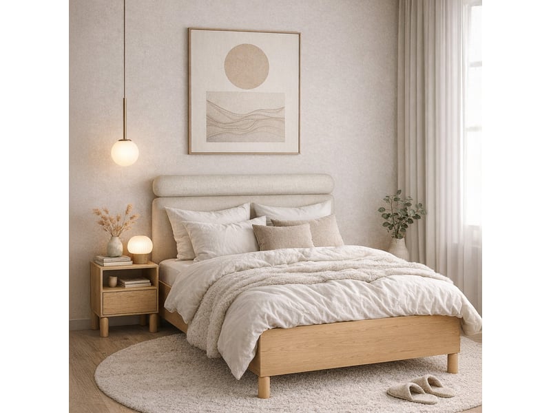Selsey sanden - table de chevet - 54 cm - chêne bookmatch Sanden - Conforama B