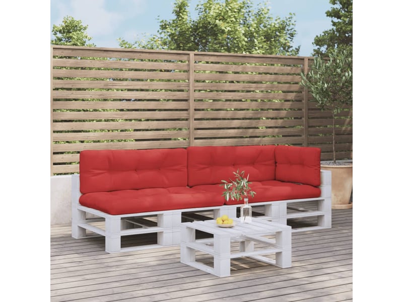  Lot de 5 coussins de palette, coussins de canapé rouge tissu cf59744  - Conforama B