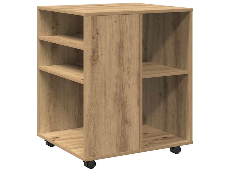  Armoire de rangement roulante chêne artisanal 60x53x72 cm bois d'ingénierie  - Conforama A