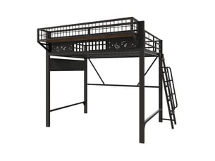 Lit mezzanine 140x200 cm <strong>HAUSS SPOLE</strong>  <strong></strong> coloris noir