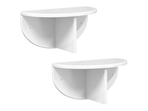 Lot de 2 étagères murales, étagères flottantes, étagères suspendues blanc brillant 38 x 19 x 19 cm cf41753