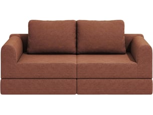 Canapé-lit pliable avec dossier multifonctionnel en mousse à mémoire de forme, tapis de sol portable, marron