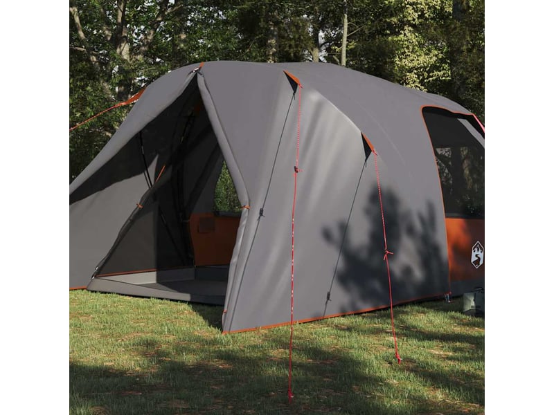  Tente de camping, tente dôme 6-personnes 6 personne gris et orange  - Conforama C