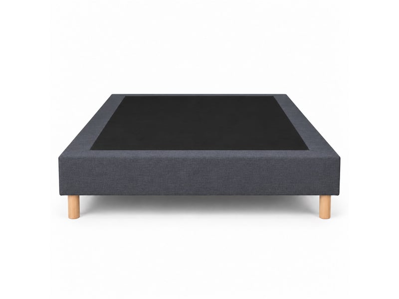  Sommier tapissier déco 160x200 cm gris - hauteur 35 cm - caisse 20 cm - pieds inclus  - Conforama C