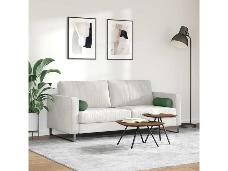  Lot de 2 coussins d'accent, coussins décoratifs, coussins lombaires vert foncé ø 15 x 40 cm cf56755  - Conforama D