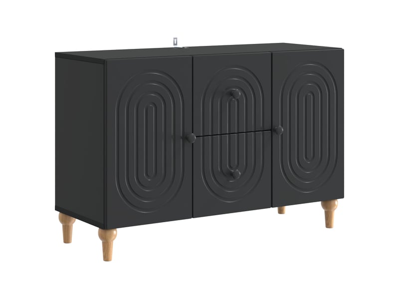  Meuble tv - banc tv - meuble de rangement avec tiroir noir 89 x 34,5 x 60 cm bois d'ingénierie  - Conforama A
